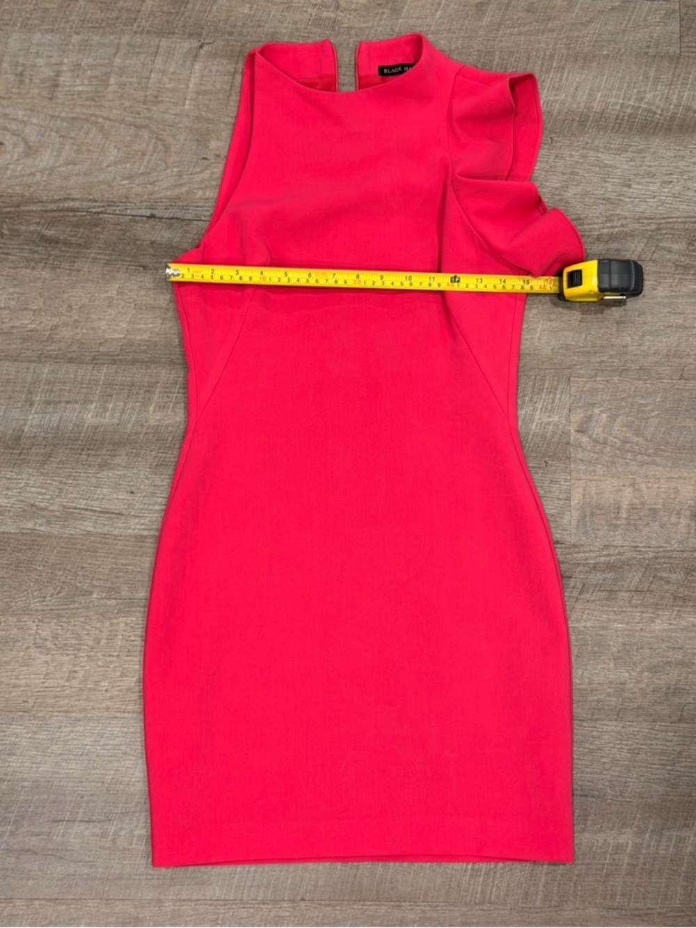 Black Halo Pabla Mini Dress Pink Asymmetrical Ruffle Cocktail XS 0 Designer - Picture 10 of 11